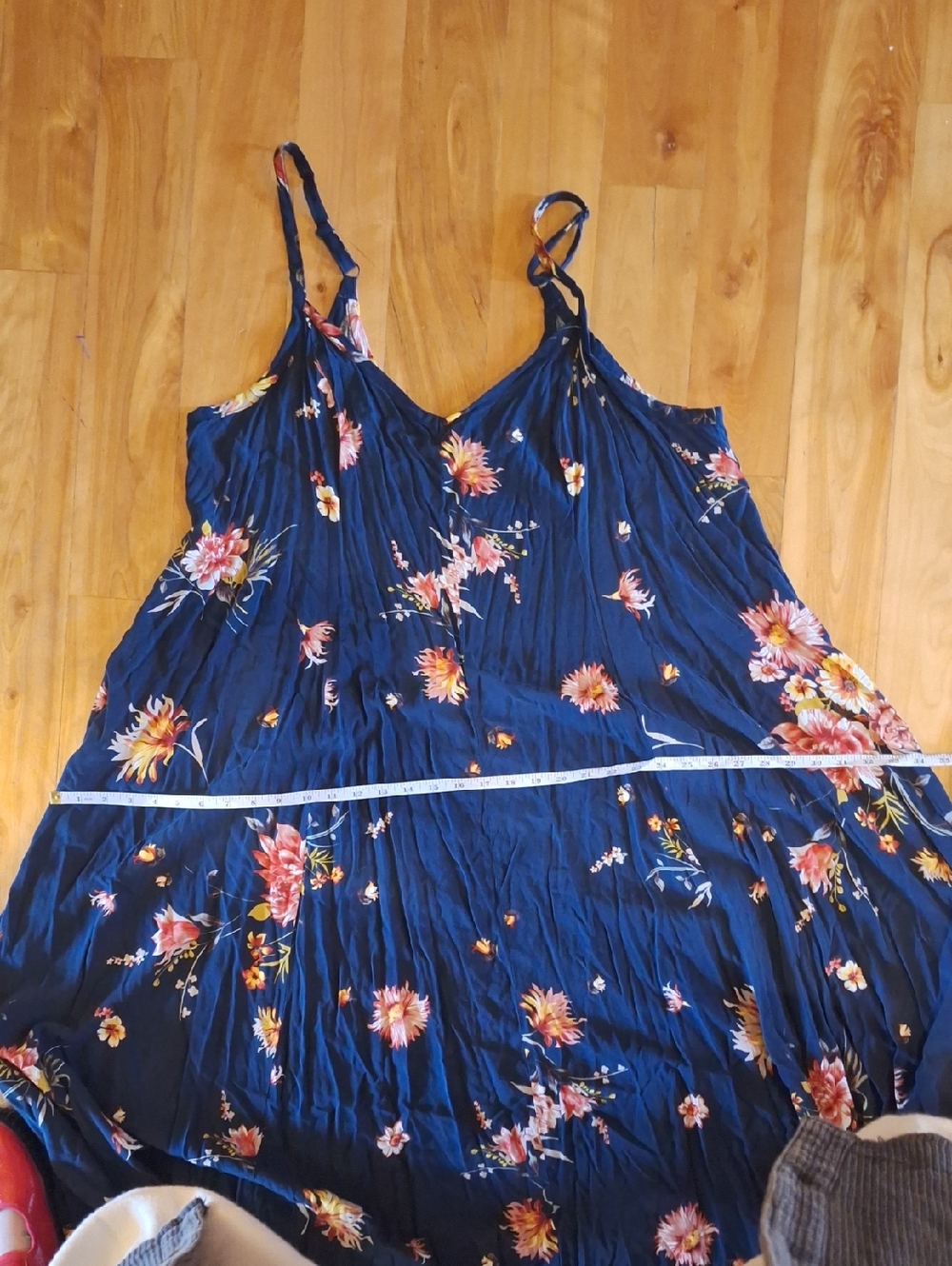 Torrid Trapeze Tank Maxi Dress Blue Floral Plus Size 4X - Picture 13 of 14